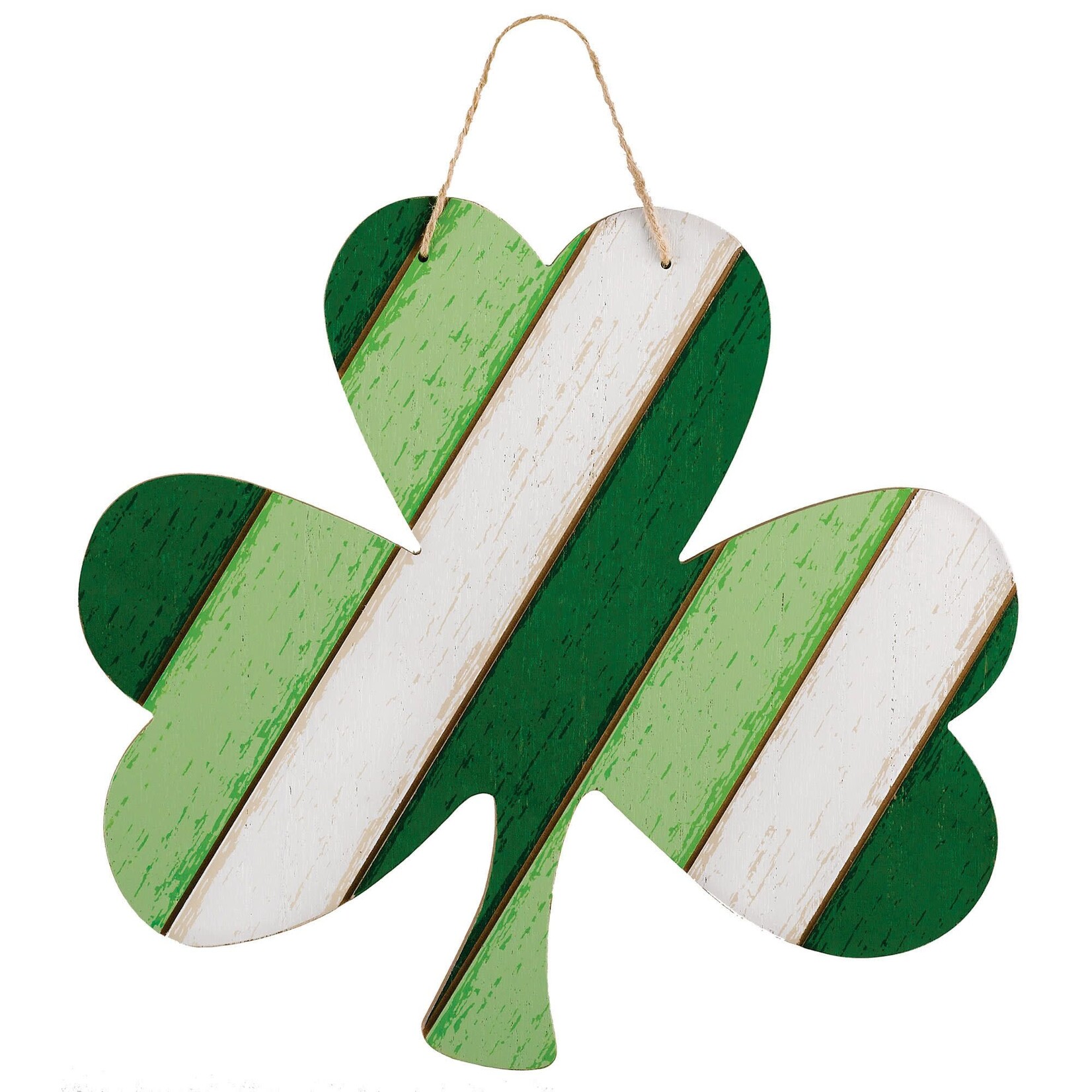 DECOR NOVELTY ST PATS STRIPE SHAMROCK DECOR