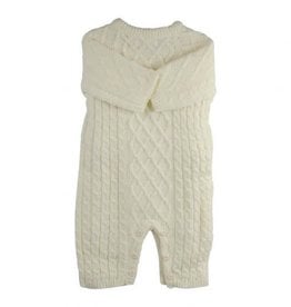 BABY CLOTHES ARAN TWEED KNIT ROMPER