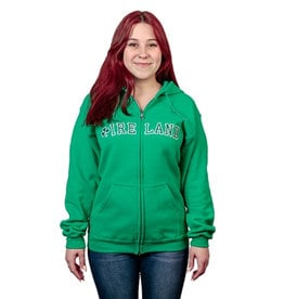 SWEATSHIRTS KELLY GRN ZIP-UP IRELAND HOODIE