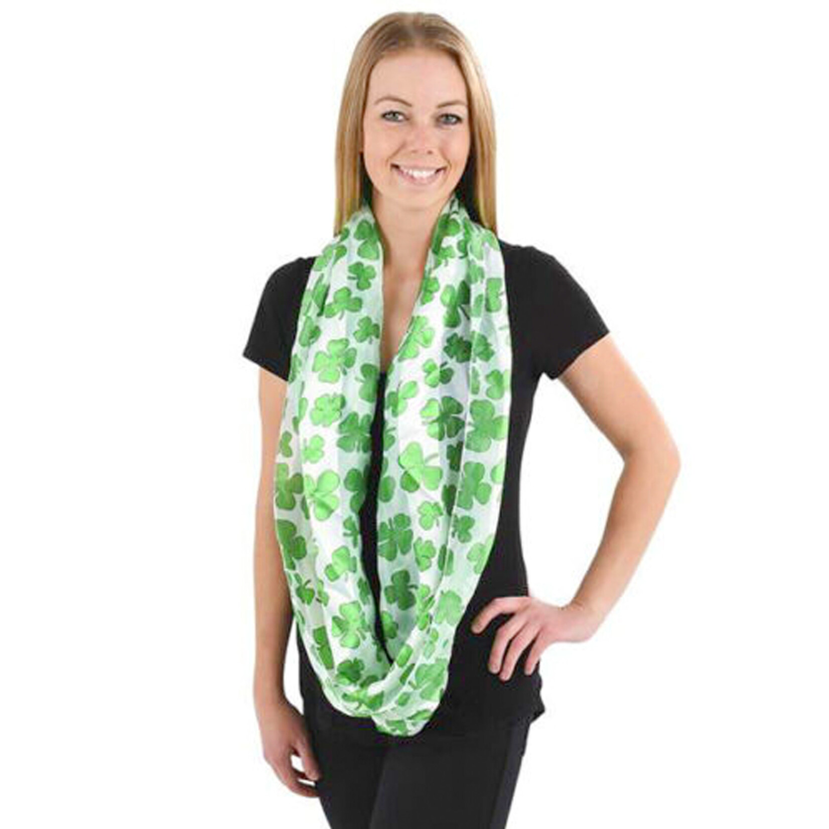 NOVELTY NOVELTY SHAM LOOP SCARF - White