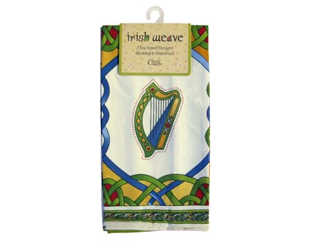 KITCHEN & ACCESSORIES CELTIC WEAVE SET OF 2 TEA TOWELS