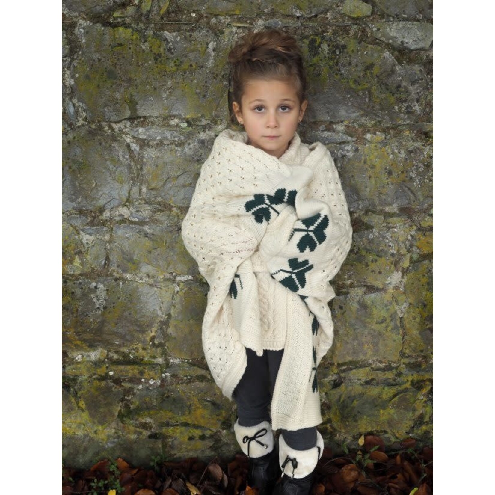 BABY BLANKETS IRISH KNIT SHAMROCK BABY BLANKET