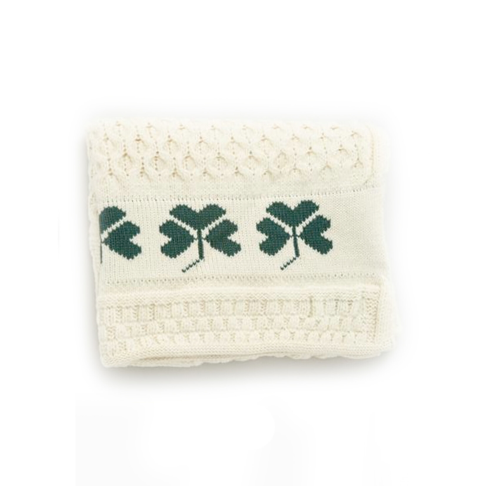 BABY BLANKETS IRISH KNIT SHAMROCK BABY BLANKET