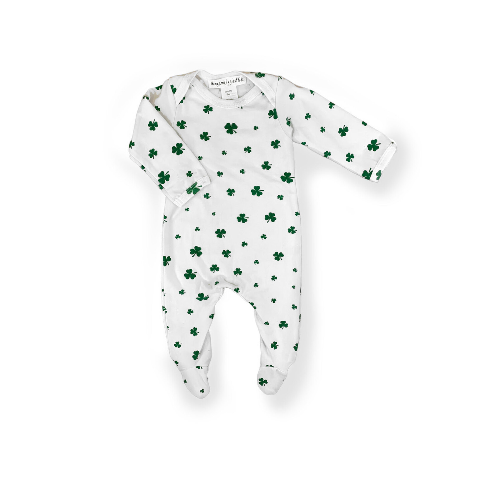 KIDS CLOTHES THINGAMAJIGGIE SHAMROCK FOOTIE