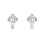 EARRINGS ACARA SILVER CROSS STUD EARRINGS