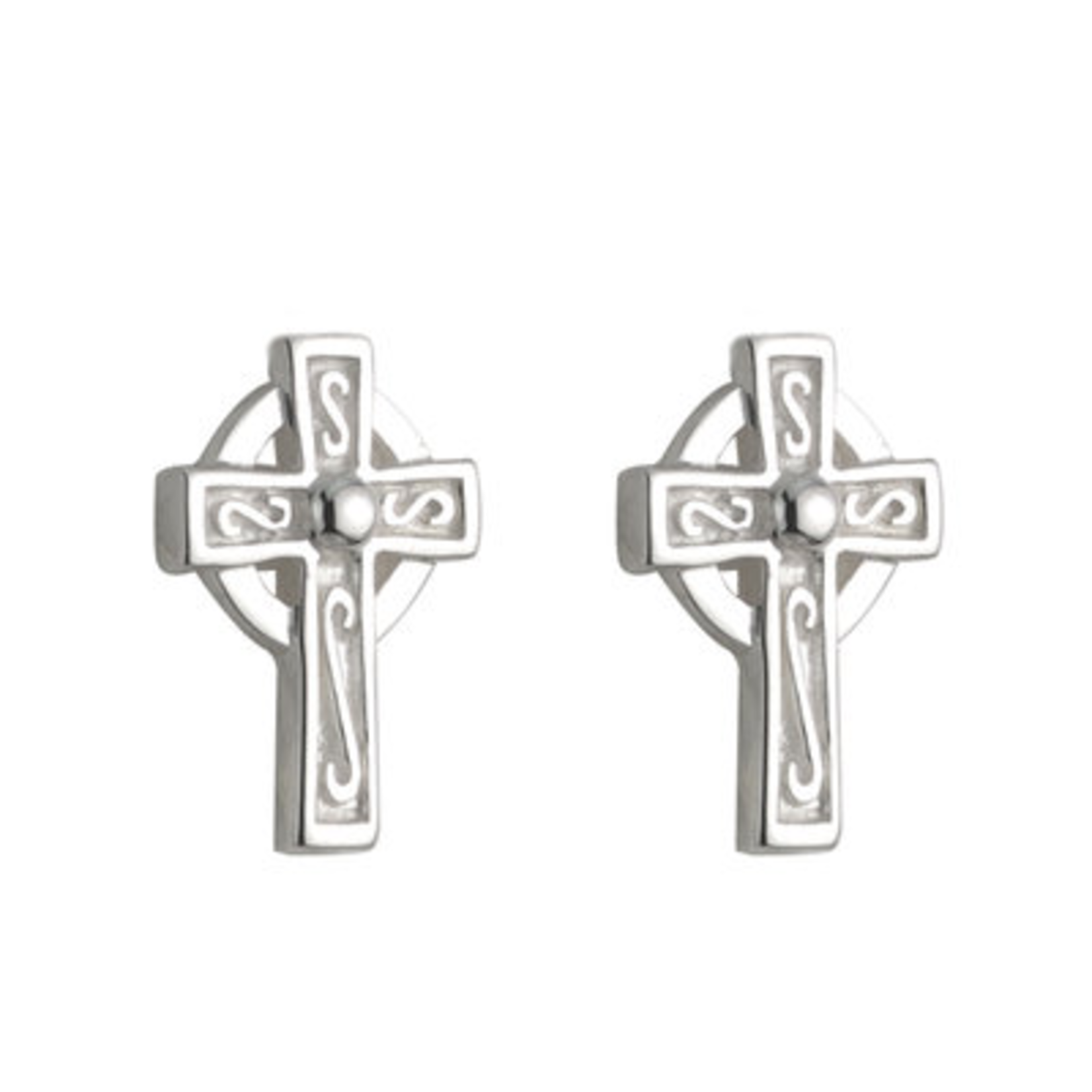 EARRINGS SOLVAR ‘LITTLE FAILTE’ STERLING CELTIC CROSS EARRINGS