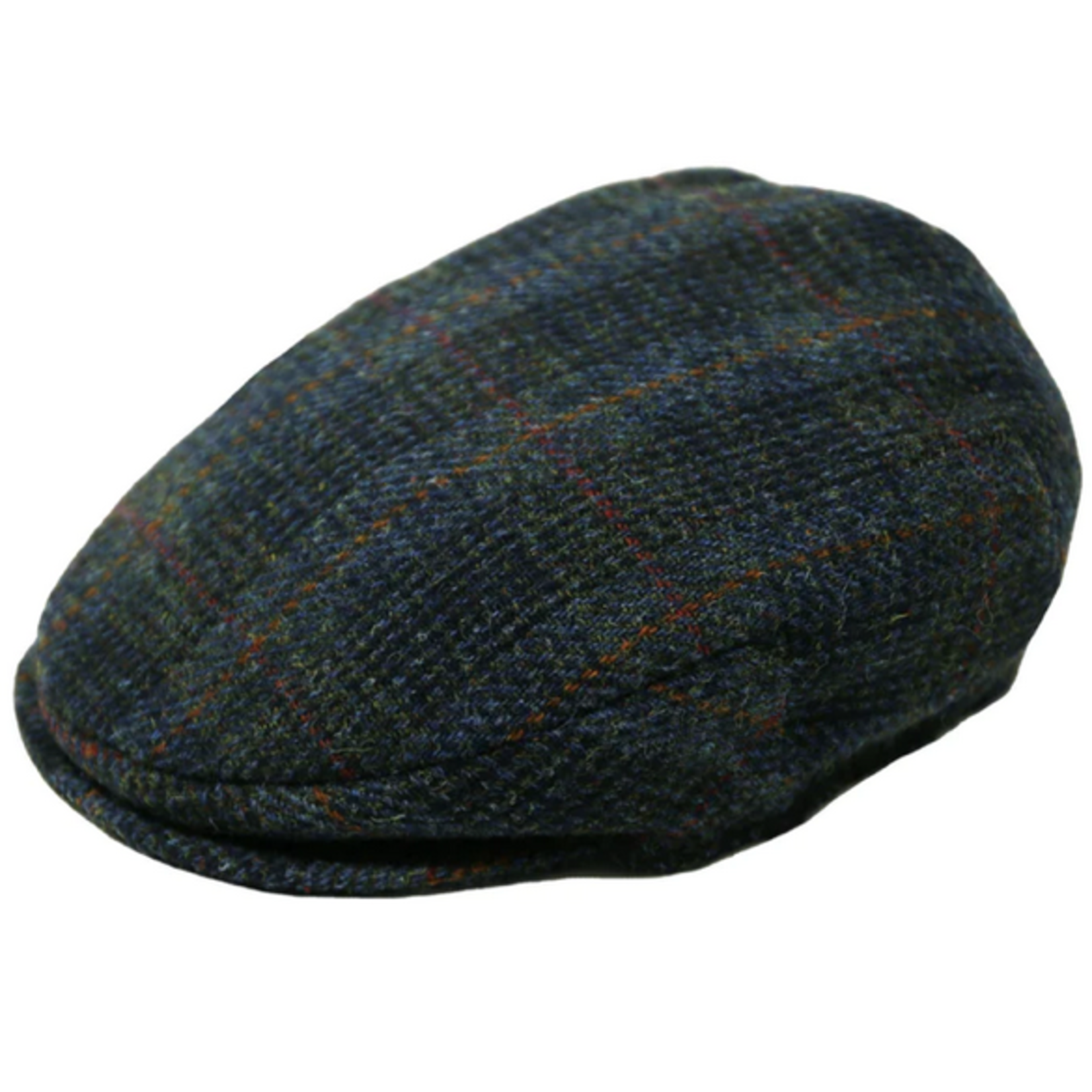 CAPS & HATS VINTAGE WOOL HANNA HAT - Harris Tweed Navy / Moss Green