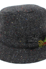 CAPS & HATS WALKING WOOL TWEED HANNA HAT - Charcoal Fleck