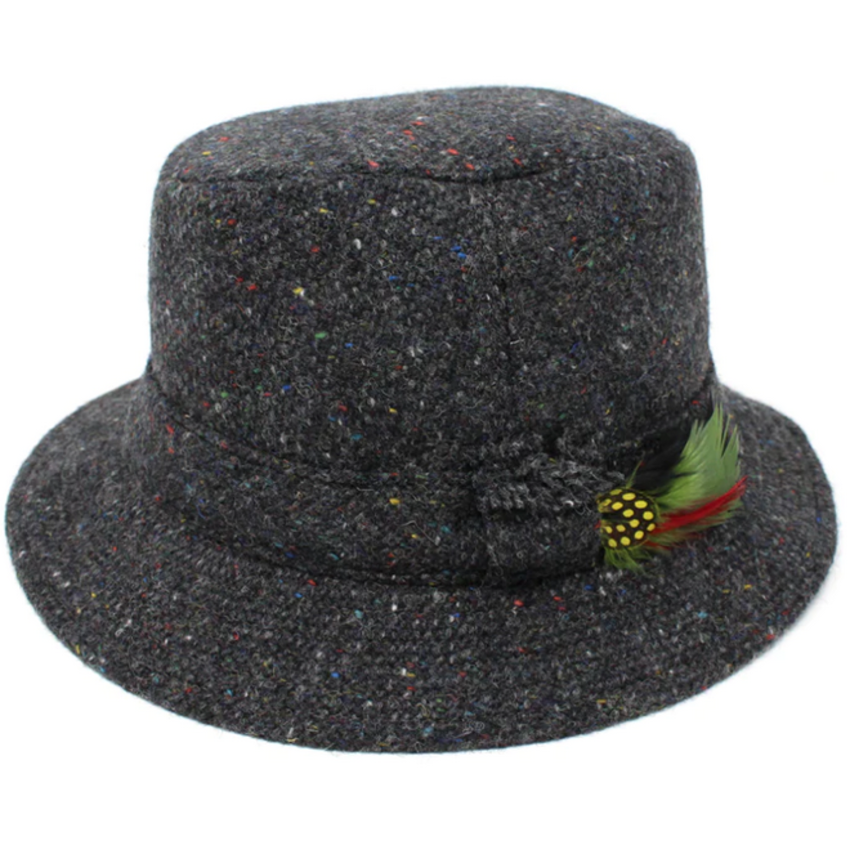 CAPS & HATS WALKING WOOL TWEED HANNA HAT - Charcoal Fleck