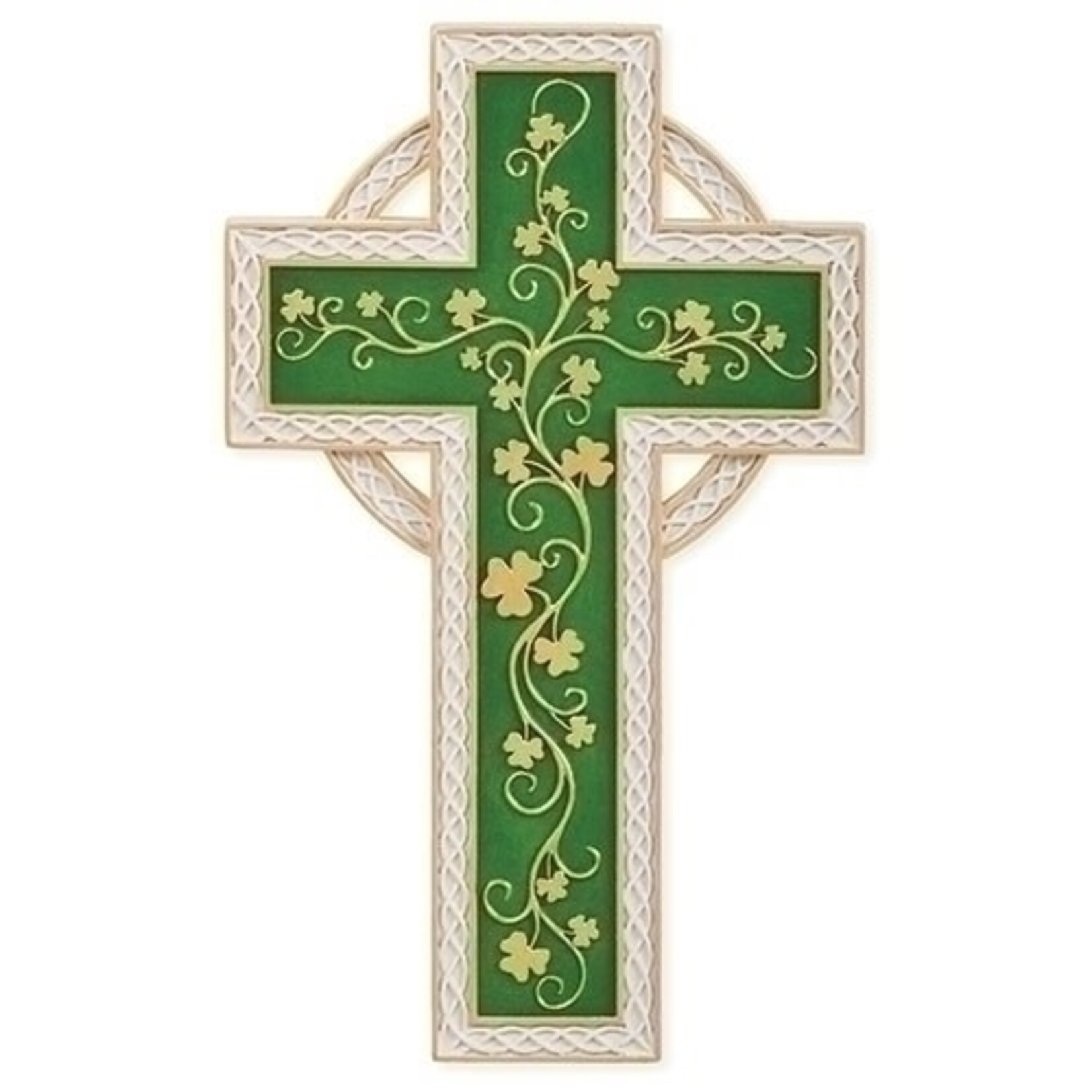 CELTIC CROSSES CELTIC WALL CROSS w SHAMROCKS