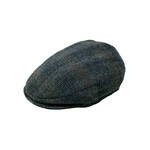 CAPS & HATS VINTAGE WOOL HANNA HAT - Harris Tweed Navy / Moss Green