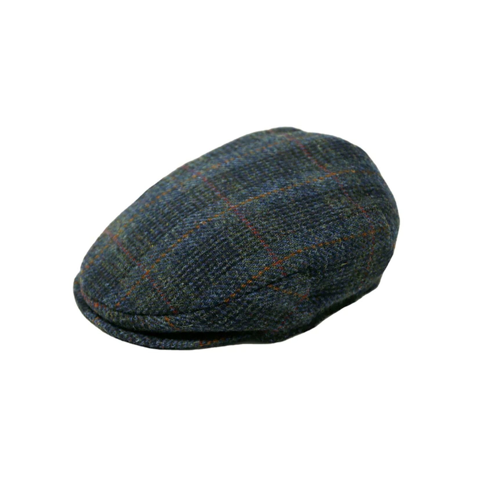 CAPS & HATS VINTAGE WOOL HANNA HAT - Harris Tweed Navy / Moss Green