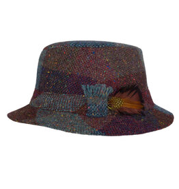 CAPS & HATS WALKING WOOL TWEED HANNA HAT - Autumnal Patchwork S&P