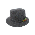 CAPS & HATS WALKING WOOL TWEED HANNA HAT - Charcoal Fleck