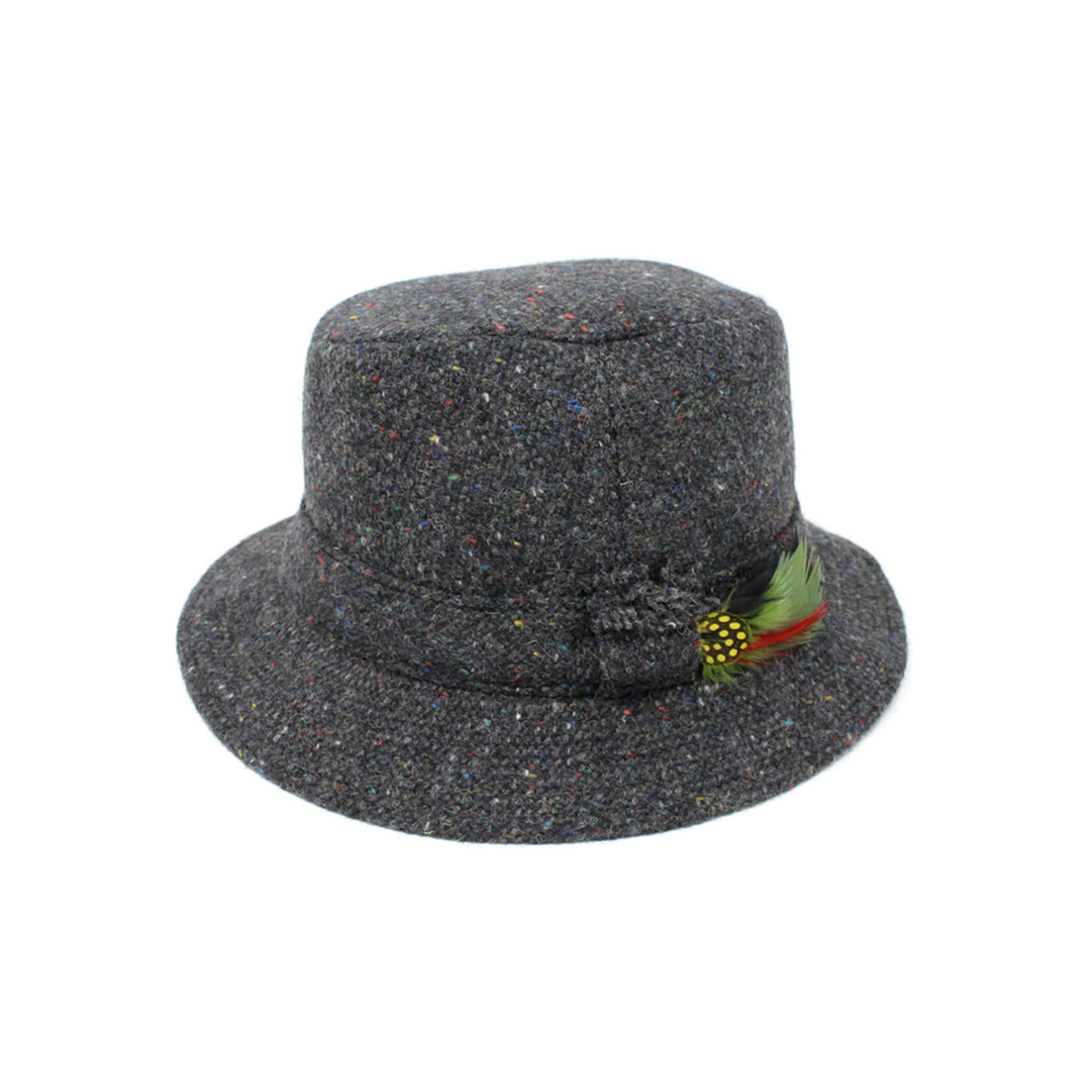 CAPS & HATS WALKING WOOL TWEED HANNA HAT - Charcoal Fleck