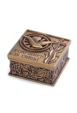 KIDS RELIGIOUS CONFIRMATION KEEPSAKE BOX - BRONZE FINISH