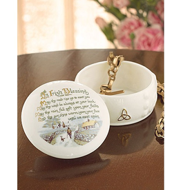 GIFTWARE BELLEEK IRISH BLESSING TRINKET BOX