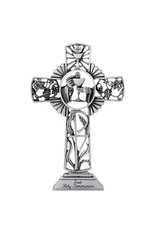 KIDS RELIGIOUS PEWTER FIRST COMMUNION STANDING CROSS