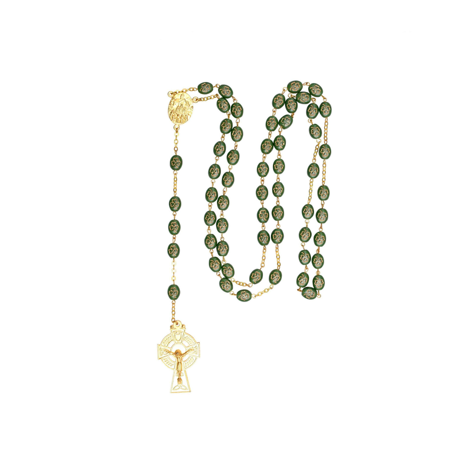 ROSARIES & JEWELRY GOLD TONE CELTIC ROSARY