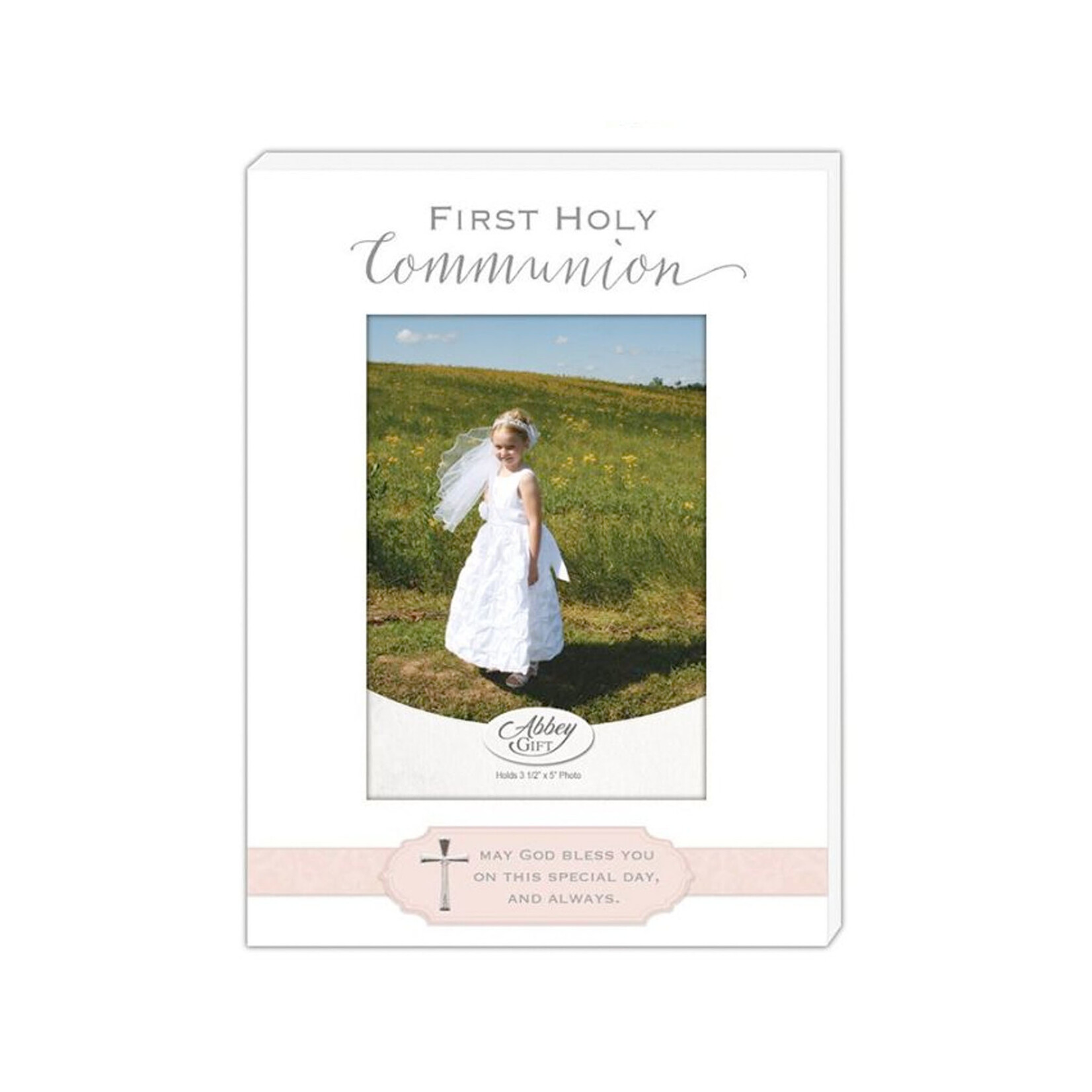 KIDS RELIGIOUS FIRST HOLY COMMUNION FRAME - Pink