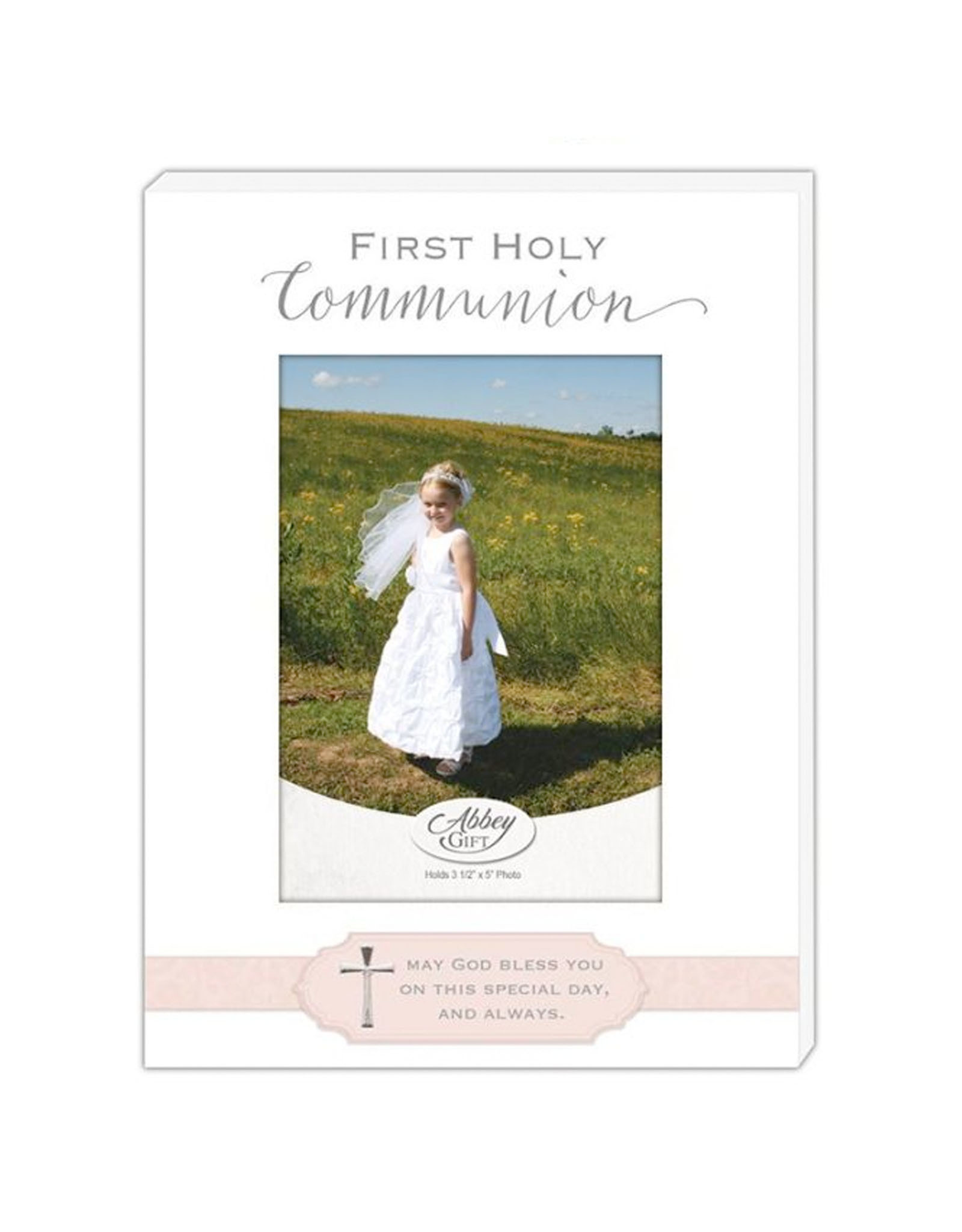 KIDS RELIGIOUS FIRST HOLY COMMUNION FRAME - Pink