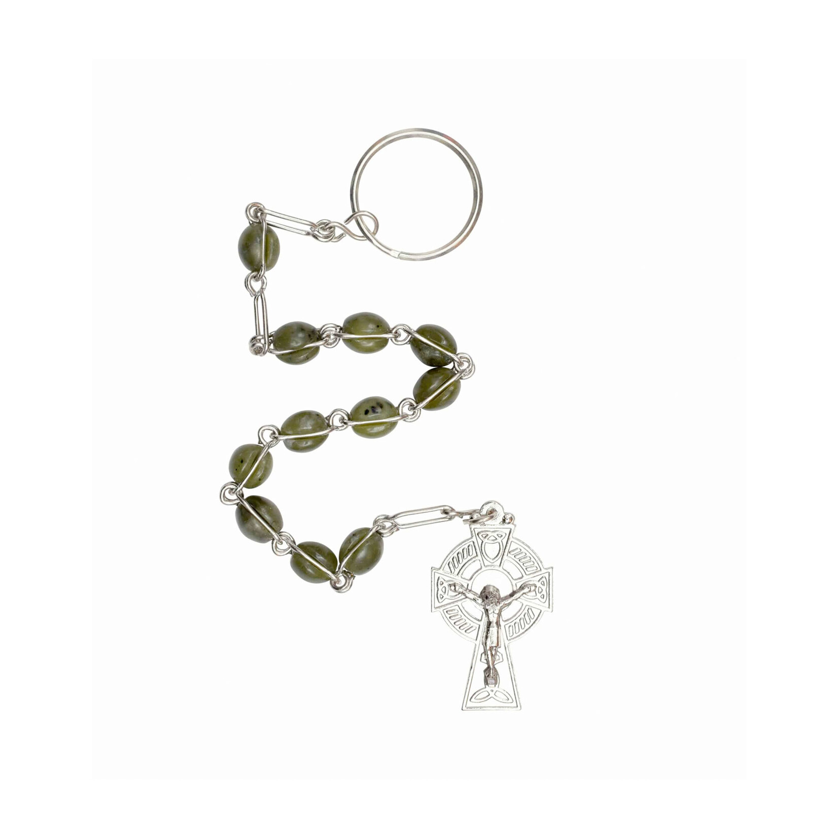 ROSARIES & JEWELRY CONNEMARA MARBLE SINGLE DECADE ROSARY KEYRING
