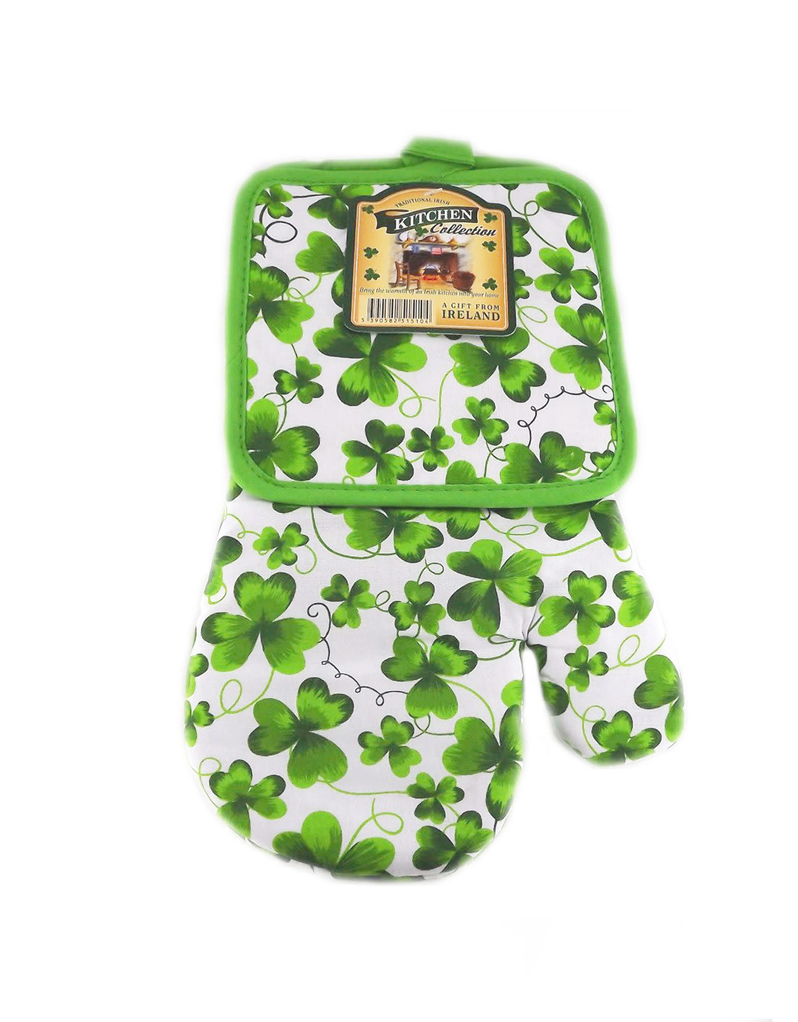 KITCHEN & ACCESSORIES SHAMROCK OVEN GLOVE & POT HOLDER