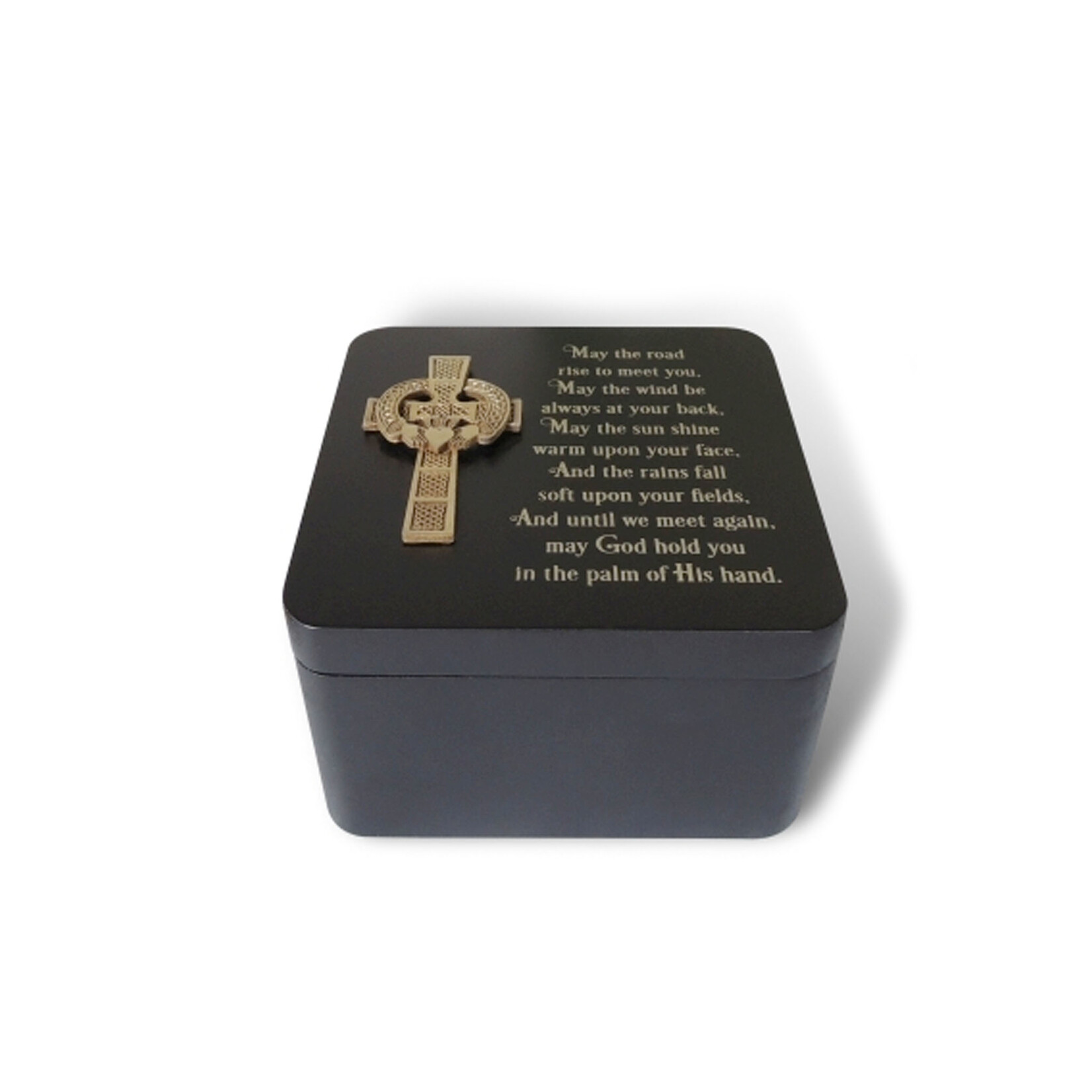 RELIGIOUS "MAY THE ROAD RISE" CROSS TRINKET BOX