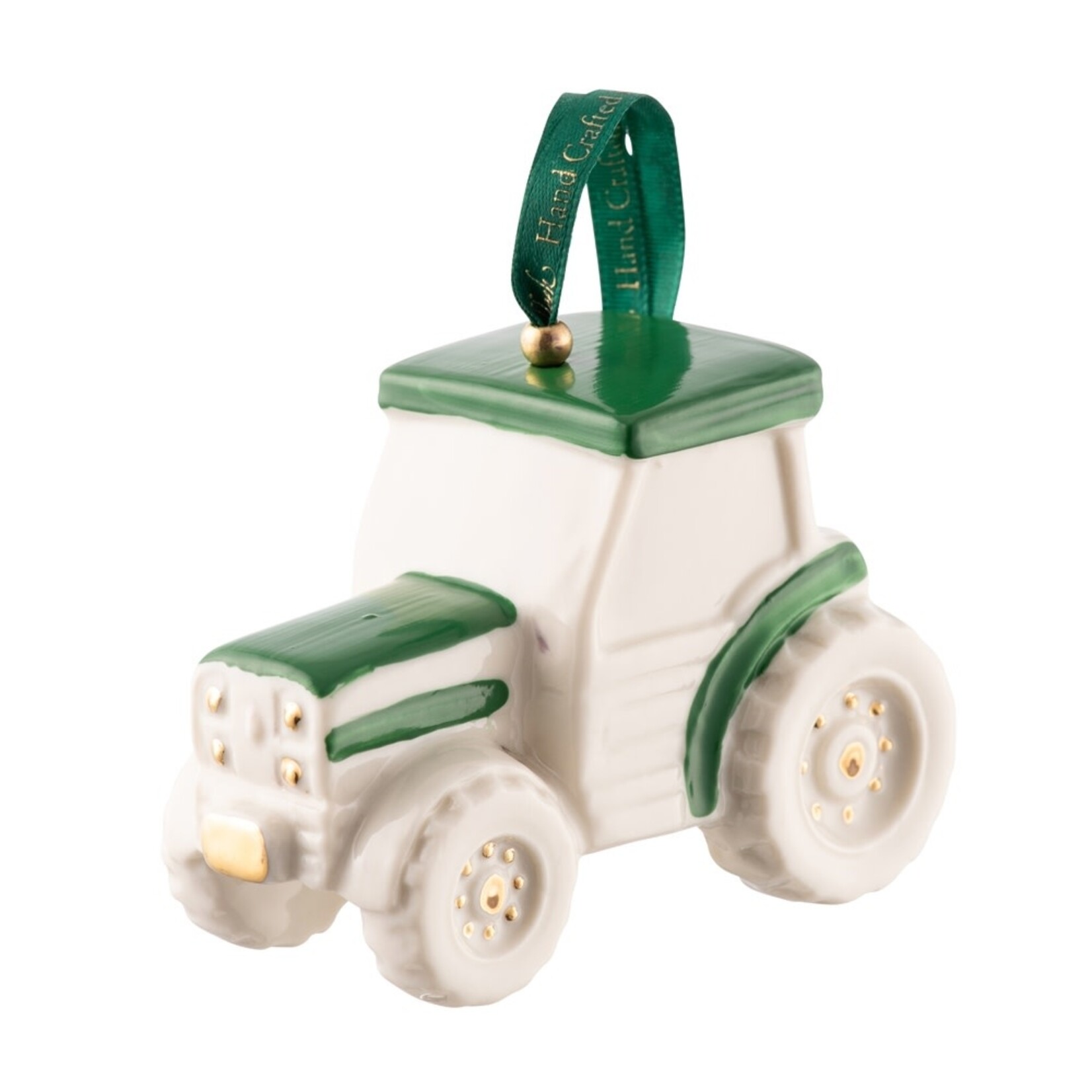 ORNAMENTS BELLEEK ORNAMENT - Green Tractor