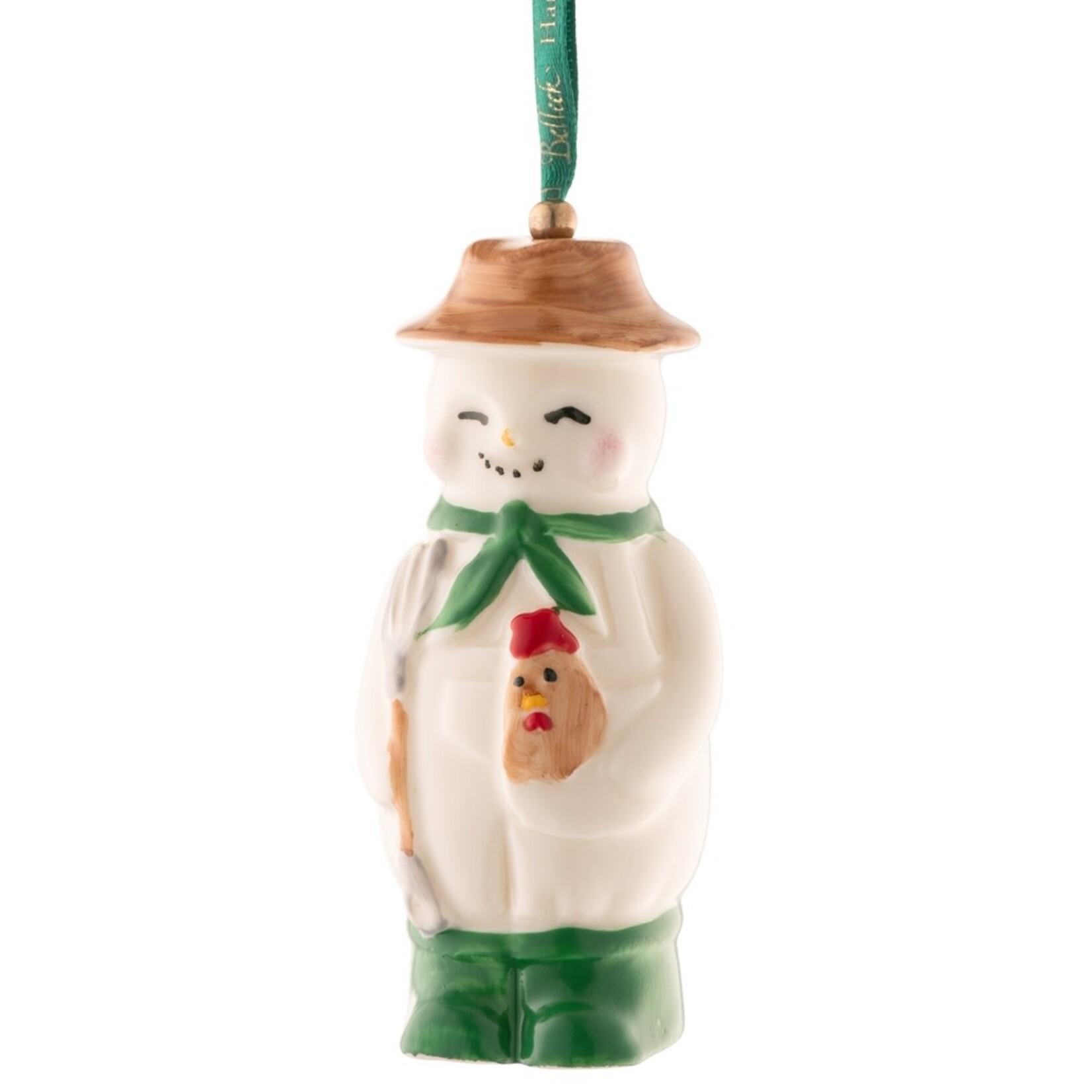 ORNAMENTS BELLEEK ORNAMENT - Farmer Snowman