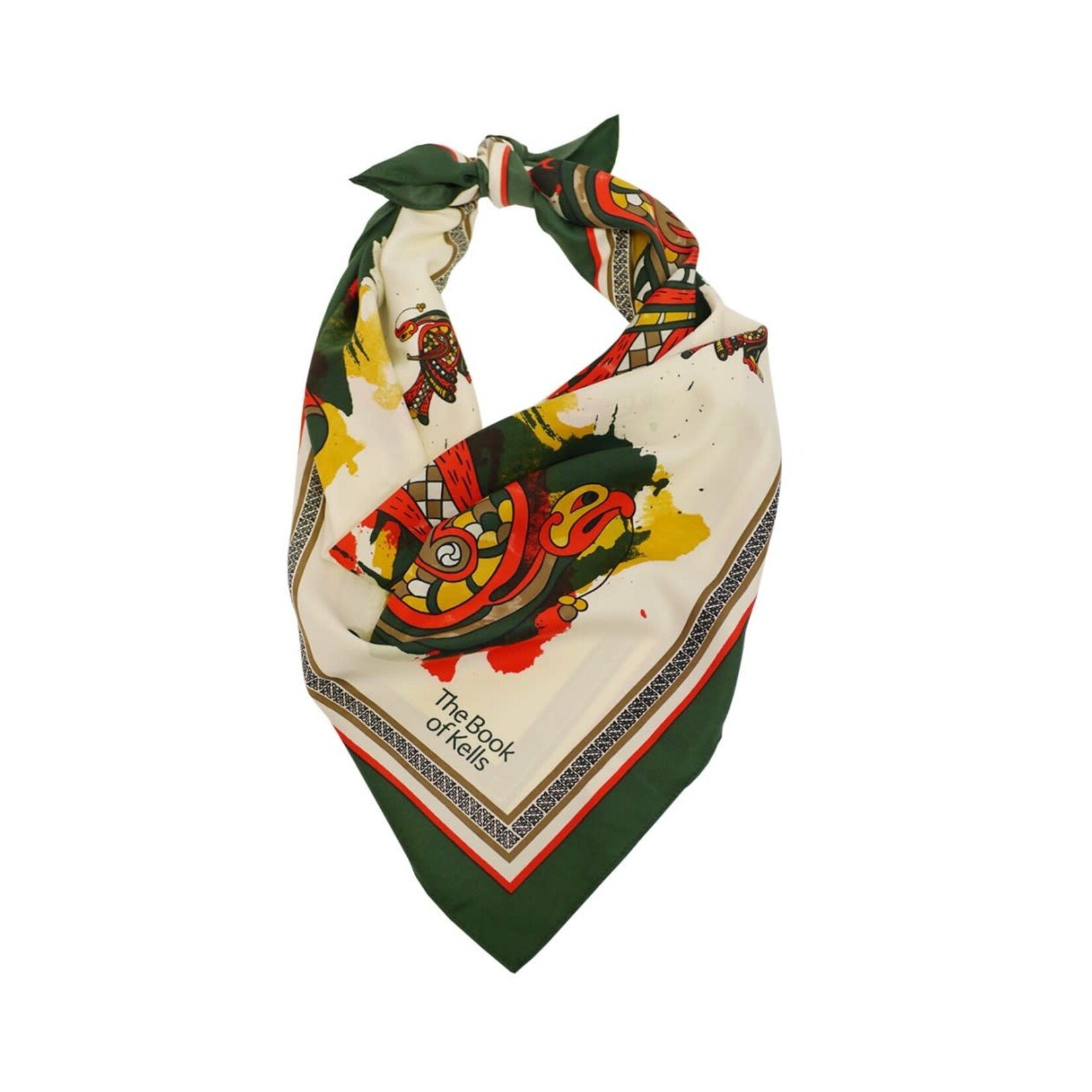 ACCESSORIES BOOK of KELLS SQUARE SIGNATURE SCARF - Cream Bottle Twill