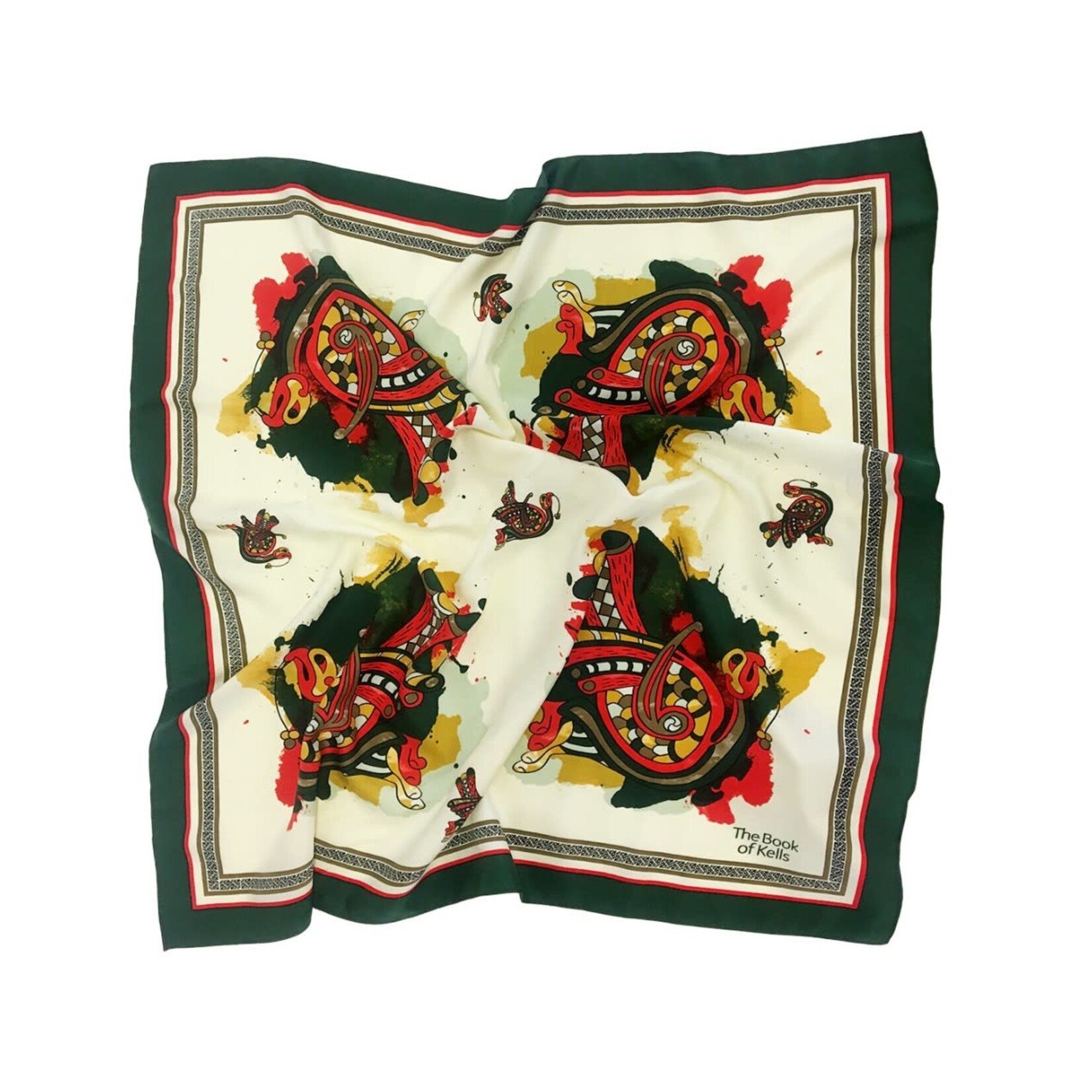 ACCESSORIES BOOK of KELLS SQUARE SIGNATURE SCARF - Cream Bottle Twill