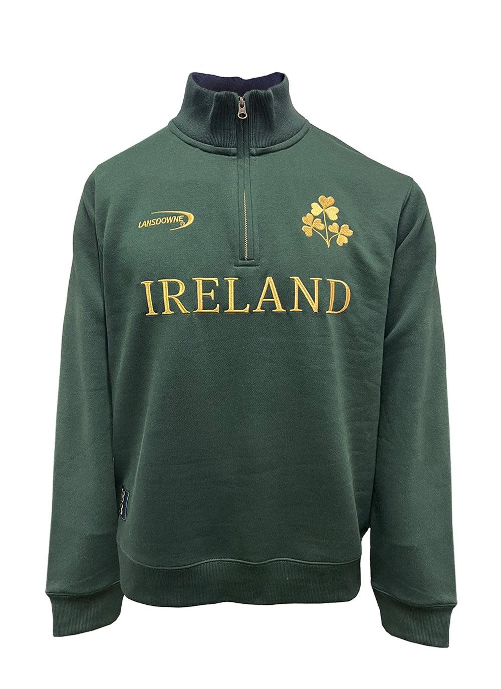 SWEATSHIRTS LANSDOWNE IRL GLD SHAM QURT ZIP SWEATSHIRT