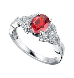 RINGS SOLVAR STERLING BIRTHSTONE TRINITY RING - January