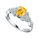 RINGS SOLVAR STERLING BIRTHSTONE TRINITY RING - November