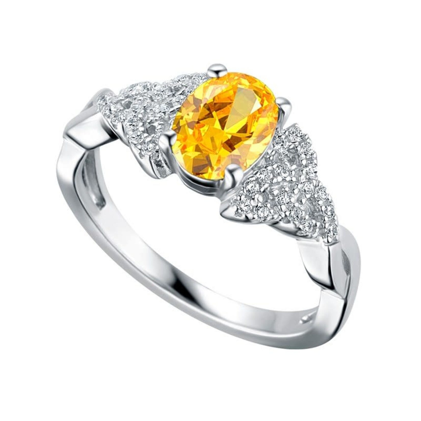 RINGS SOLVAR STERLING BIRTHSTONE TRINITY RING - November