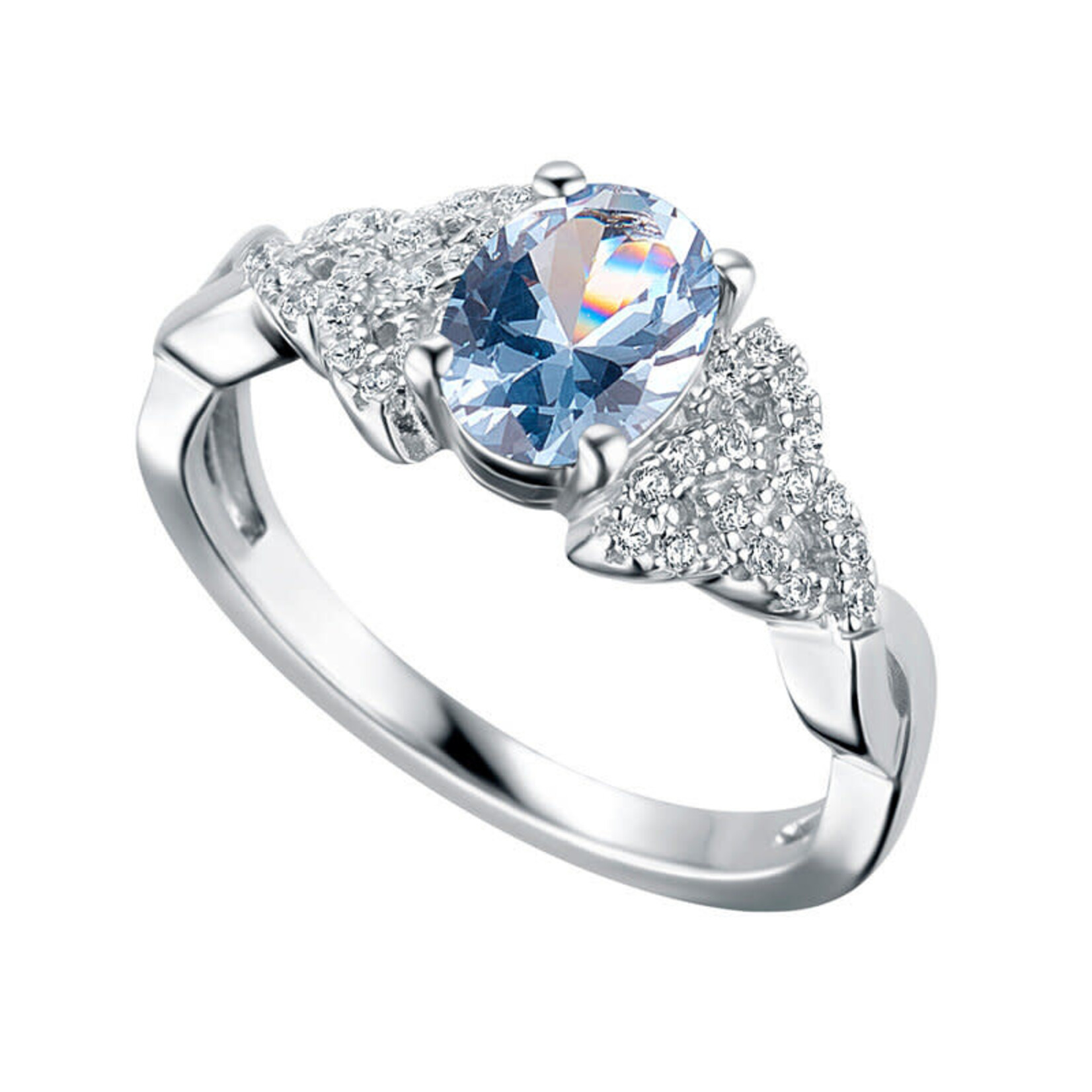 RINGS SOLVAR STERLING BIRTHSTONE TRINITY RING - December