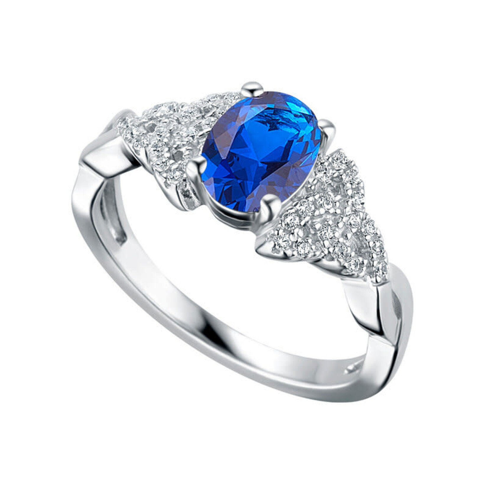 RINGS SOLVAR STERLING BIRTHSTONE TRINITY RING - September