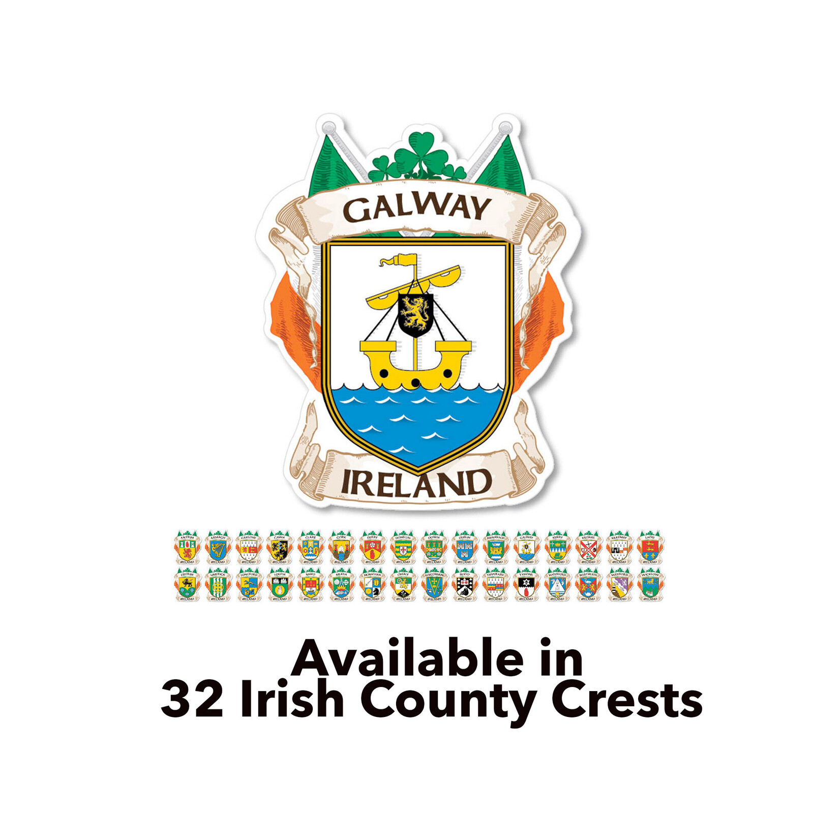NOVELTY IRELAND COUNTY DECAL