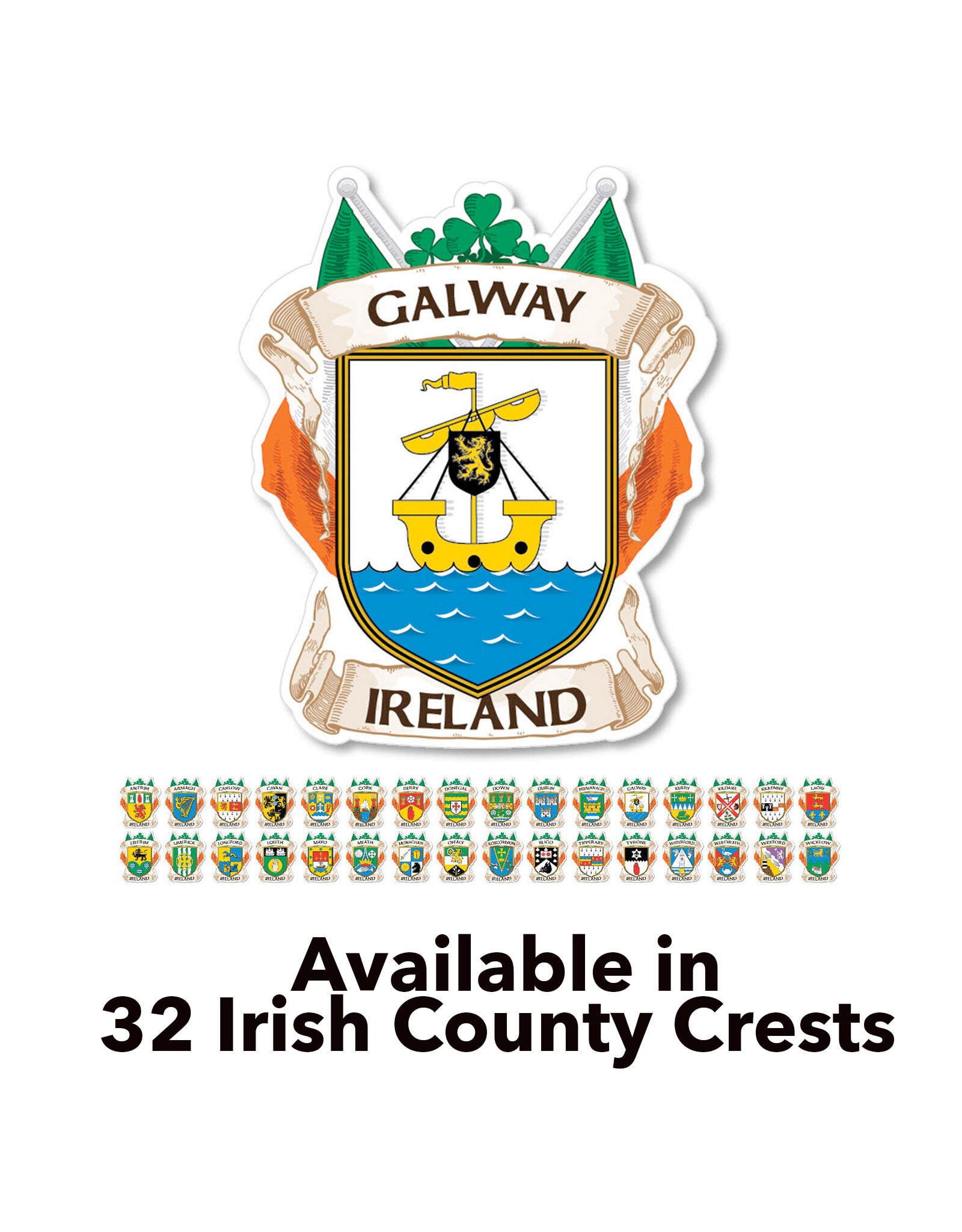 NOVELTY IRELAND COUNTY DECAL