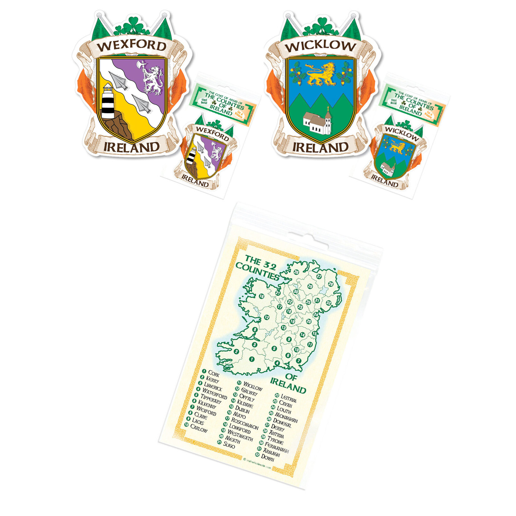NOVELTY IRELAND COUNTY DECAL