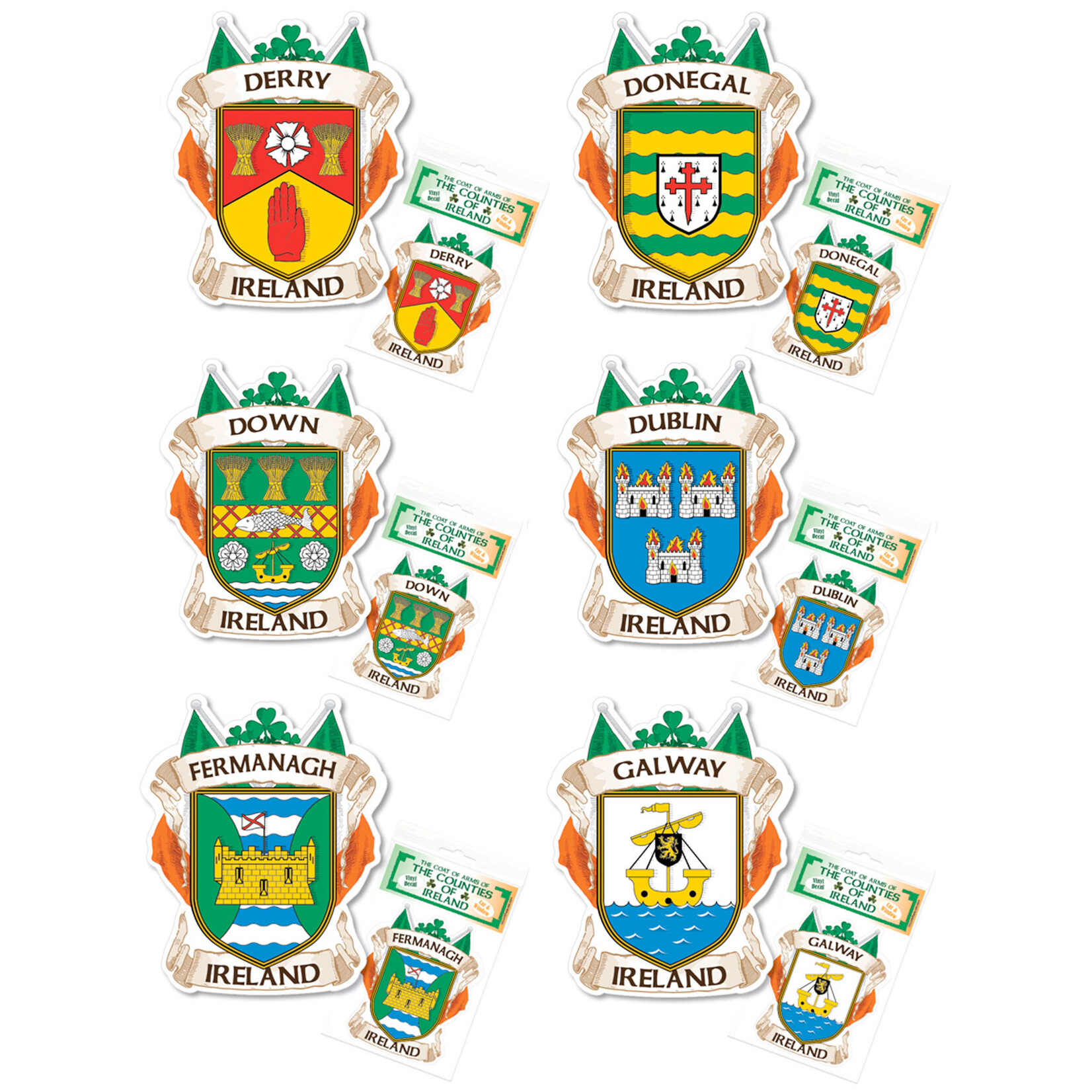 NOVELTY IRELAND COUNTY DECAL