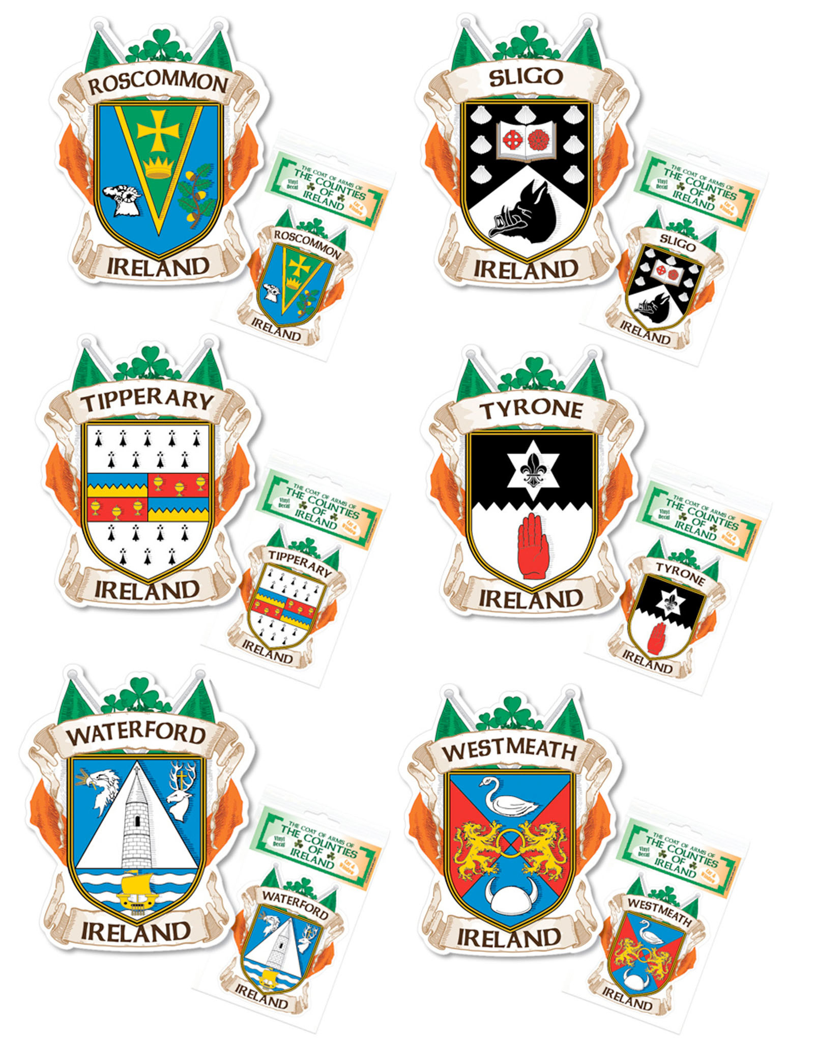 NOVELTY IRELAND COUNTY DECAL