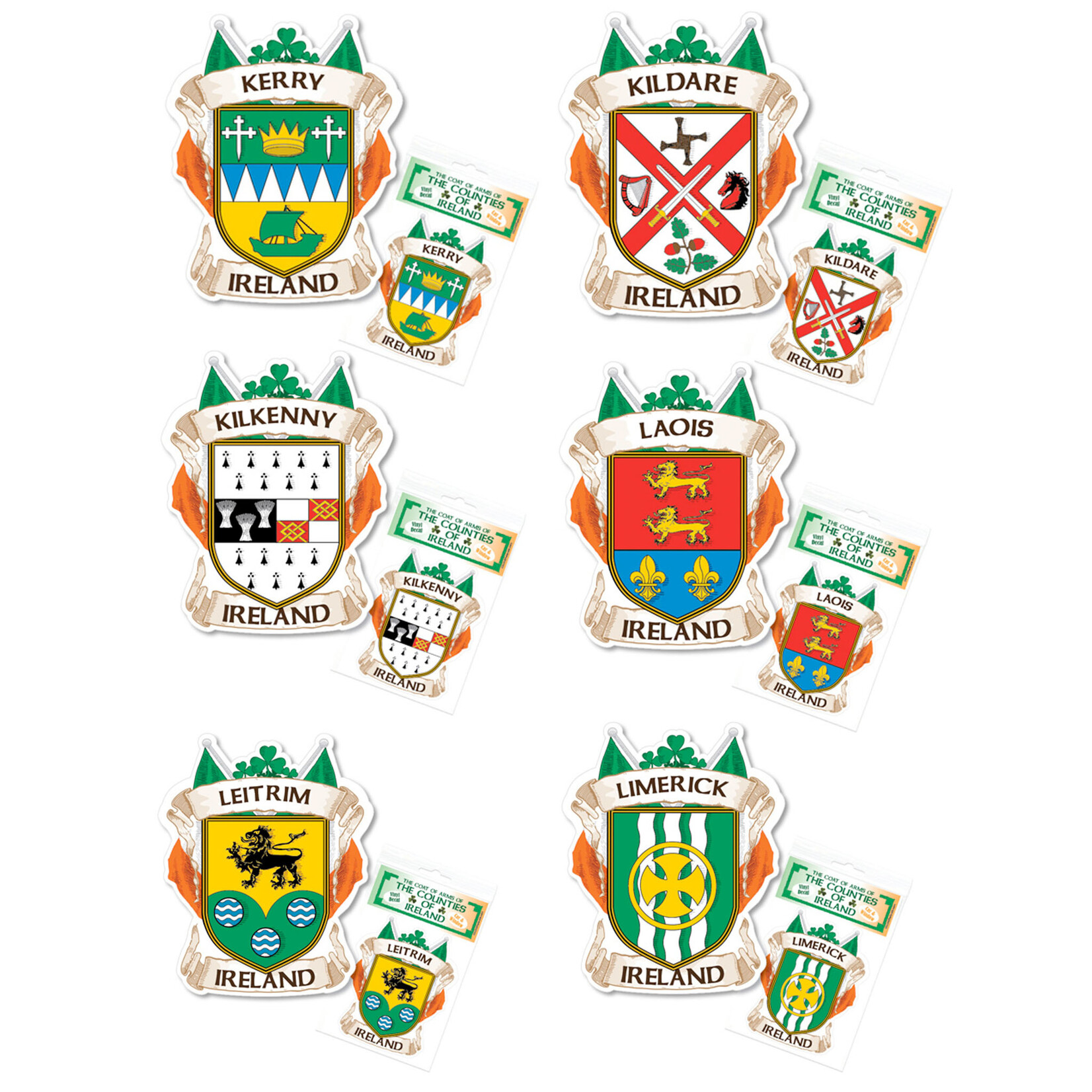 thumbnail image 2 of Ireland Flag Vinyl Decal / Sticker – 5 Sizes, Made In USA 2 of 5