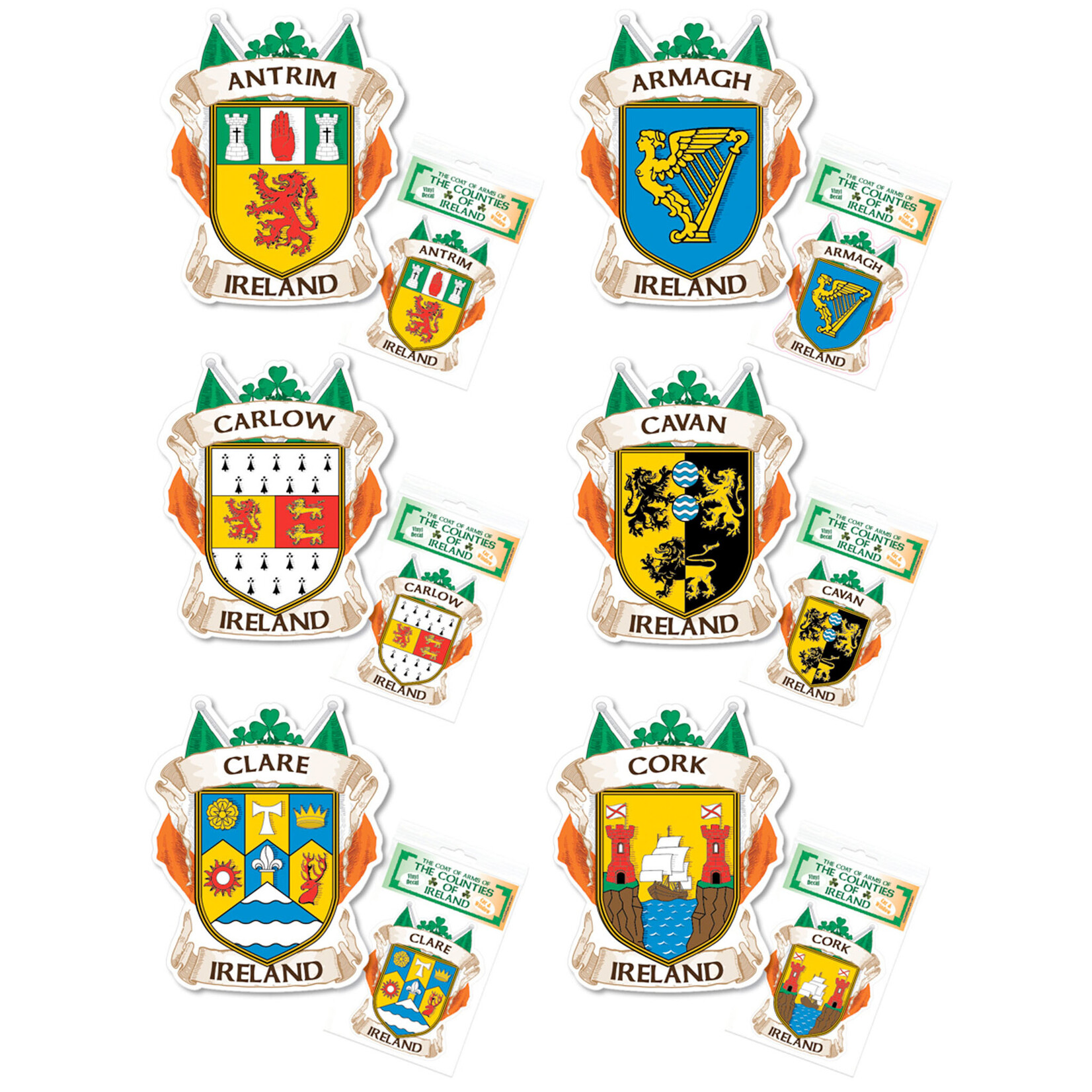 NOVELTY IRELAND COUNTY DECAL