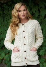 SWEATERS CURRAGH TRADITIONAL LUMBER CARDIGAN - Natural