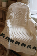TAPESTRIES, THROWS, ETC. IRISH KNIT SHAMROCK THROW BLANKET