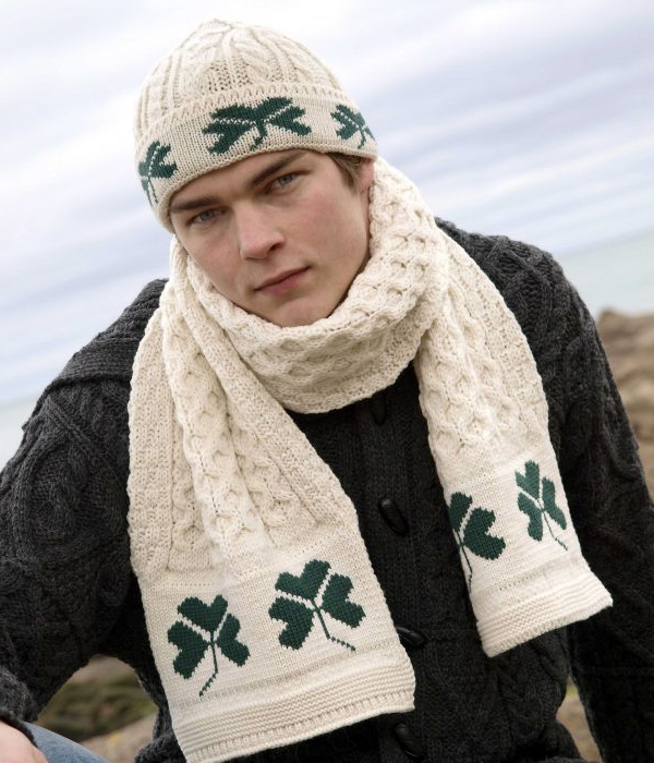 ACCESSORIES IRISH KNIT MERINO WOOL HAT - Shamrock