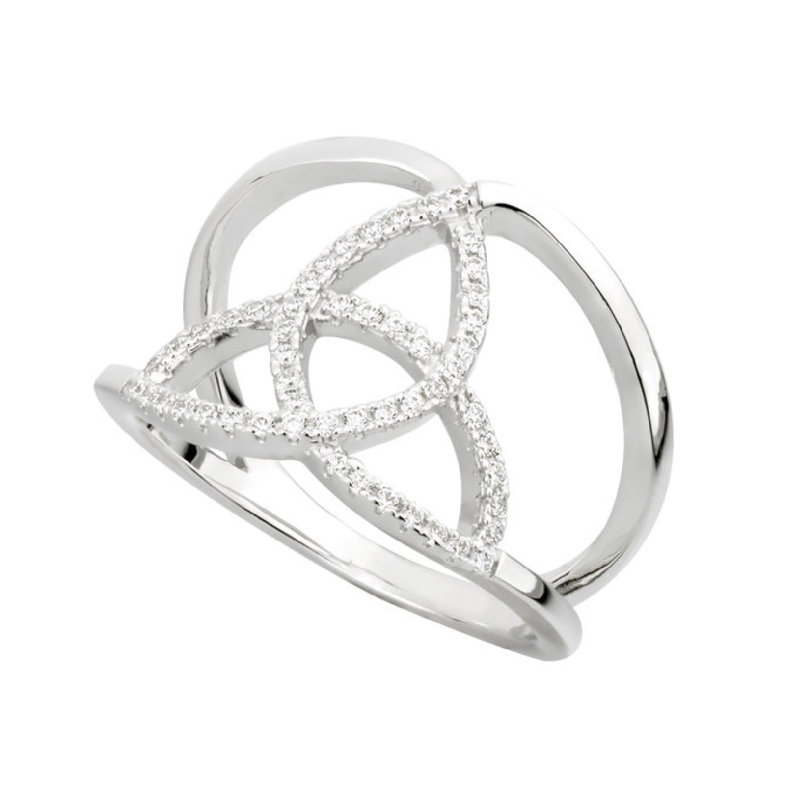 RINGS SOLVAR STERLING & CZ TRINITY RING