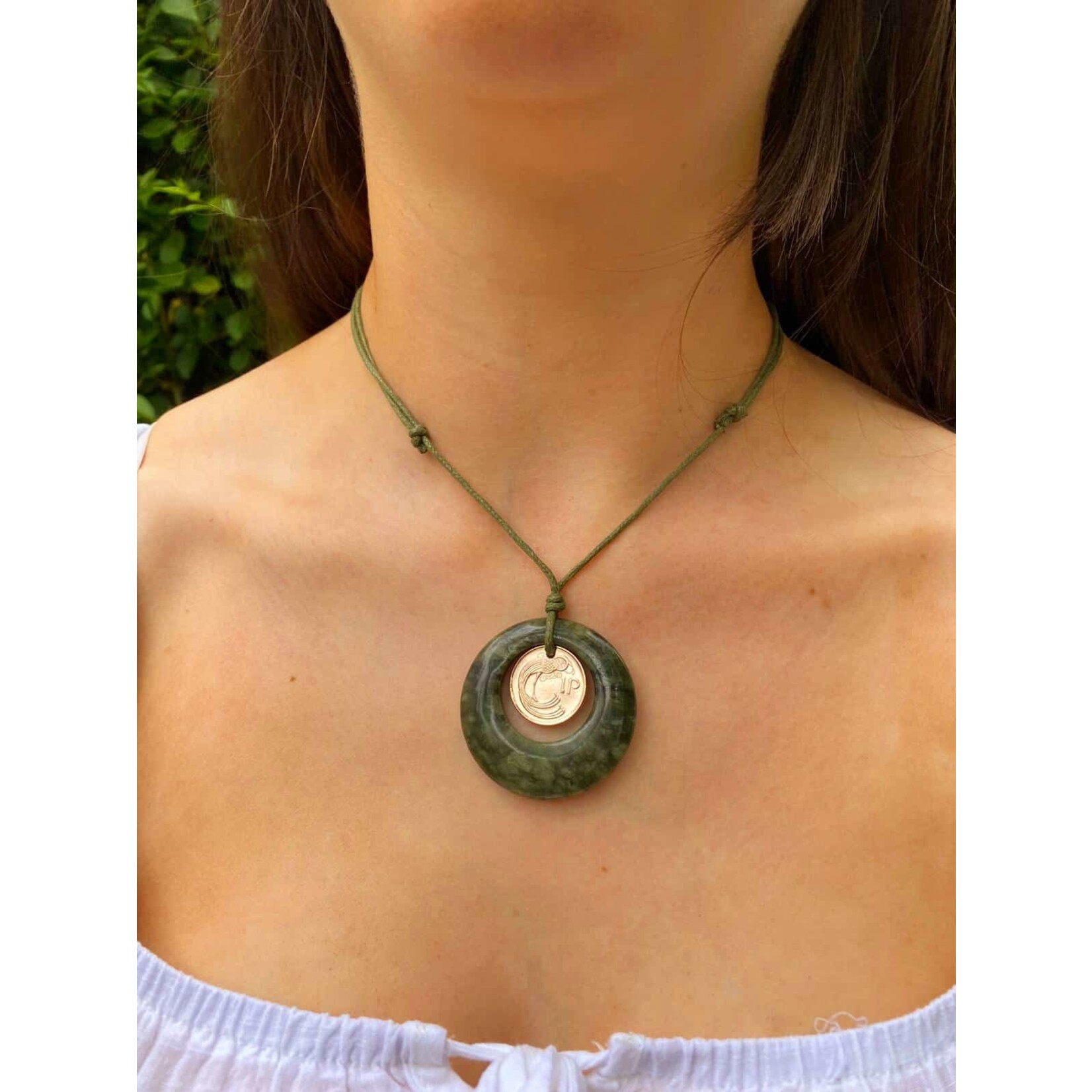 PENDANTS & NECKLACES CONNEMARA MARBLE LUCKY PENNY PENDANT